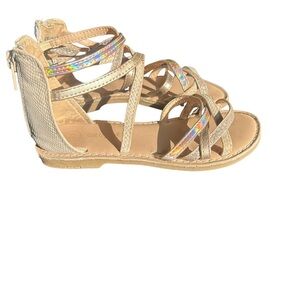 Cat & Jack Gold Gladiator Sandals with Zipper